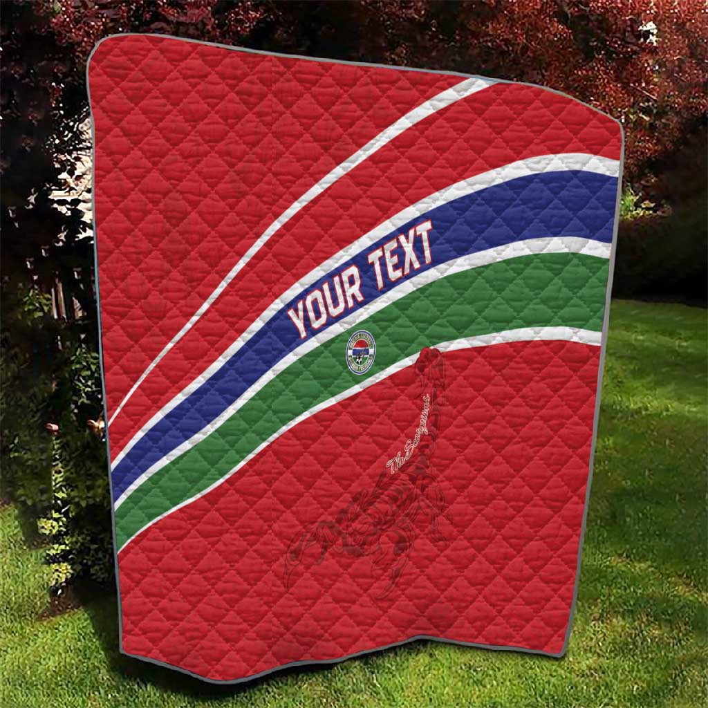 Custom Gambia Football Quilt Scorpions Never Die