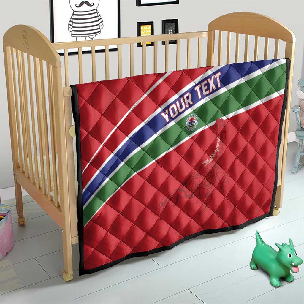 Custom Gambia Football Quilt Scorpions Never Die