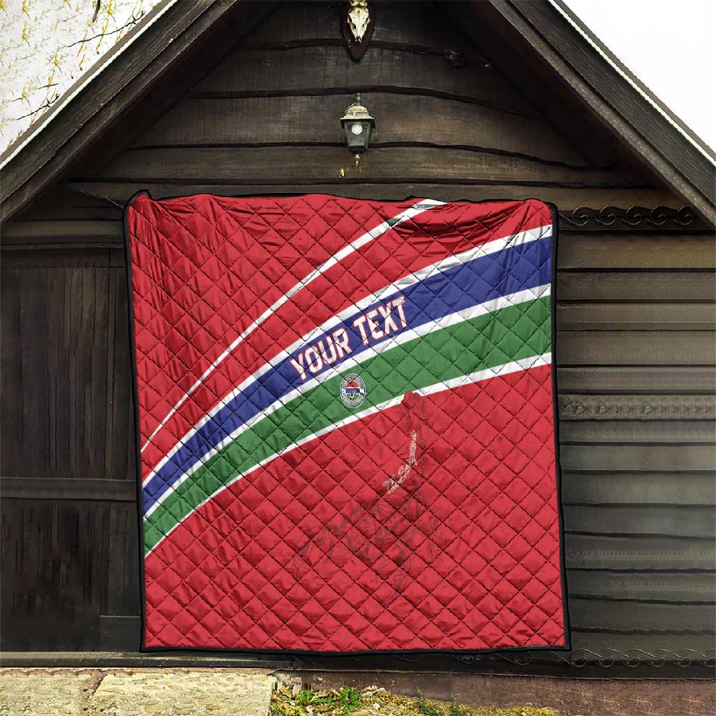 Custom Gambia Football Quilt Scorpions Never Die