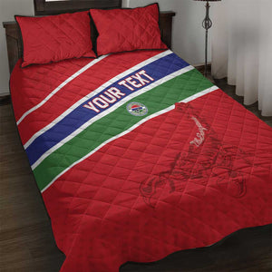 Custom Gambia Football Quilt Bed Set Scorpions Never Die