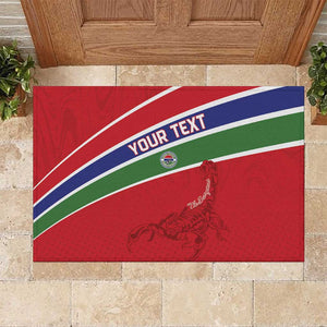 Custom Gambia Football Rubber Doormat Scorpions Never Die