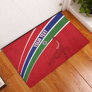 Custom Gambia Football Rubber Doormat Scorpions Never Die