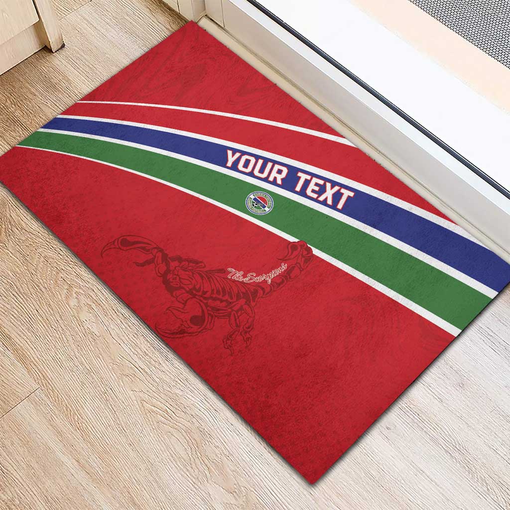 Custom Gambia Football Rubber Doormat Scorpions Never Die