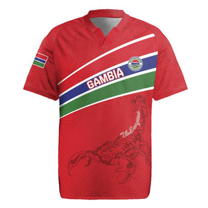 Custom Gambia Football Rugby Jersey Scorpions Never Die