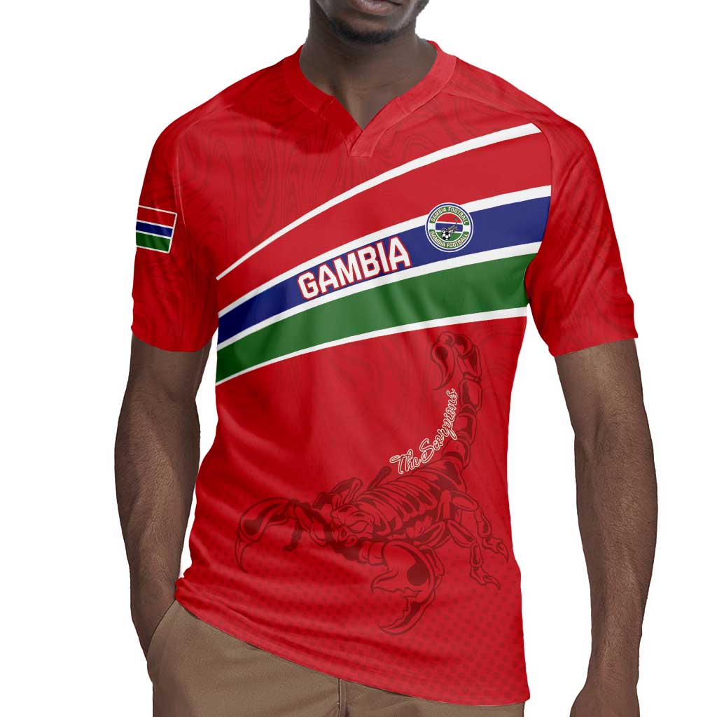 Custom Gambia Football Rugby Jersey Scorpions Never Die