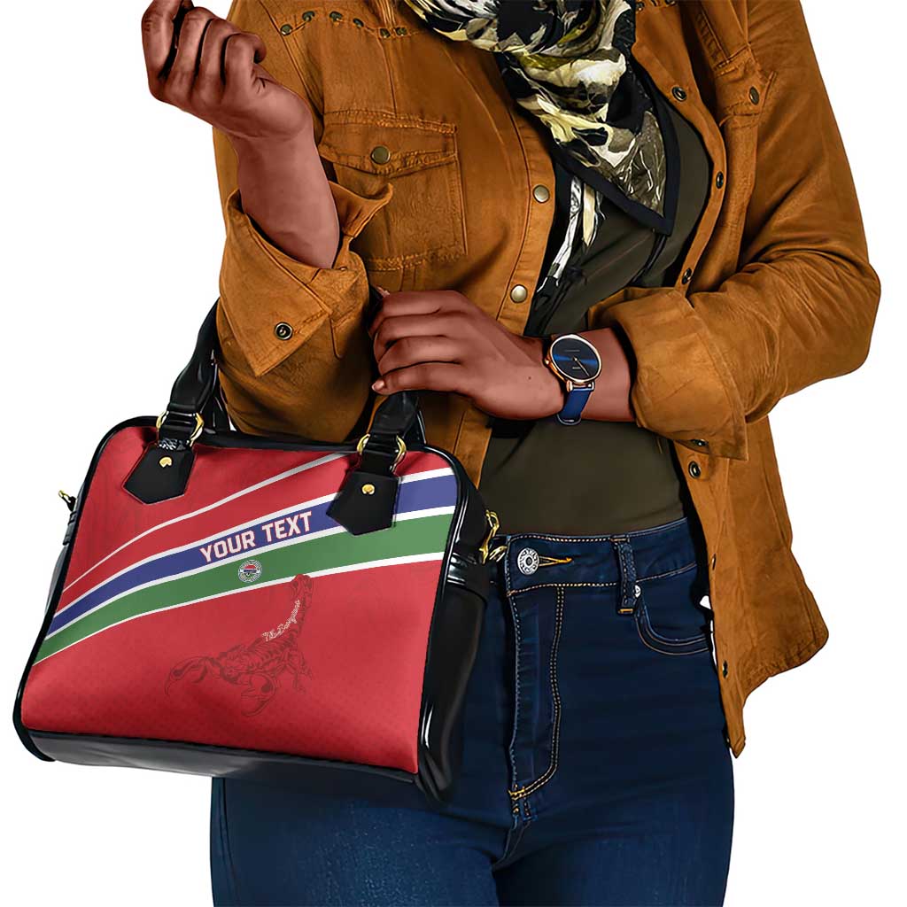 Custom Gambia Football Shoulder Handbag Scorpions Never Die
