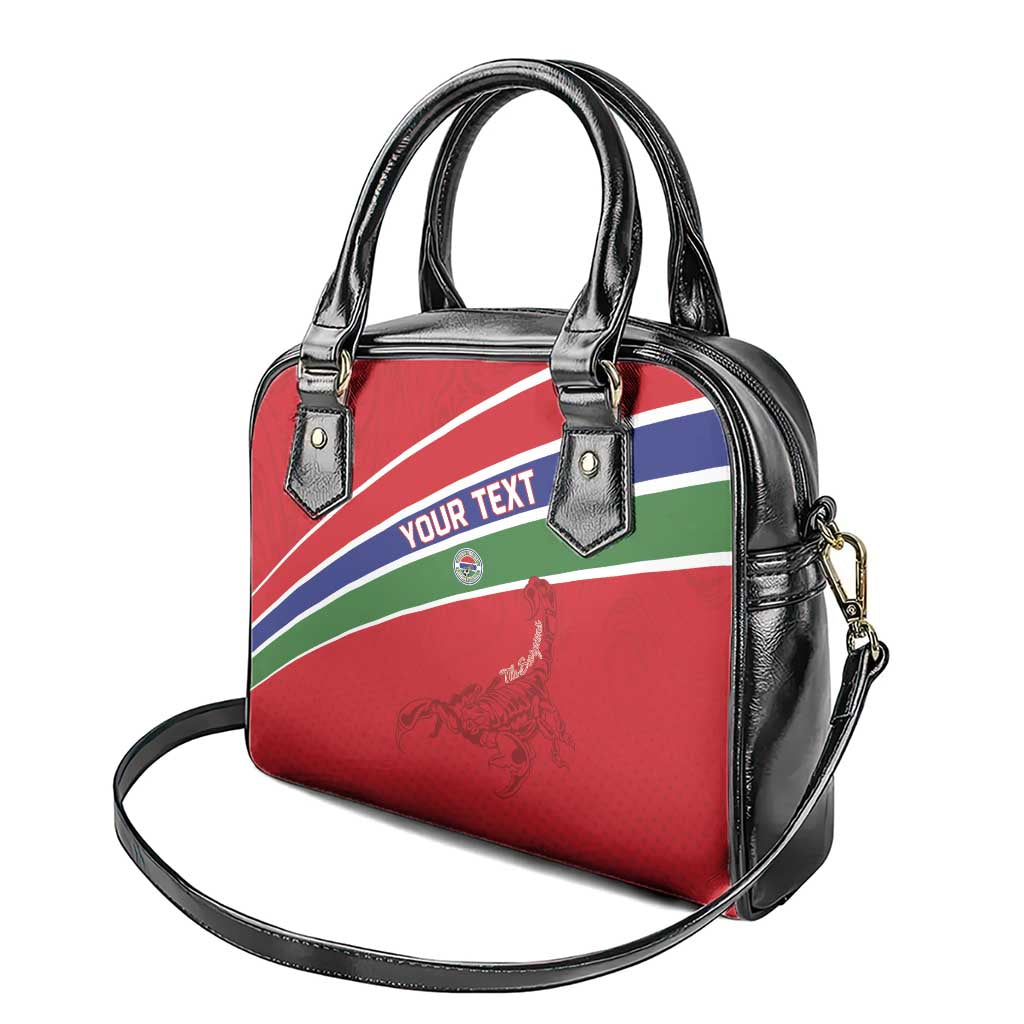 Custom Gambia Football Shoulder Handbag Scorpions Never Die