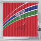 Custom Gambia Football Shower Curtain Scorpions Never Die