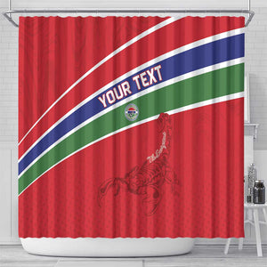 Custom Gambia Football Shower Curtain Scorpions Never Die
