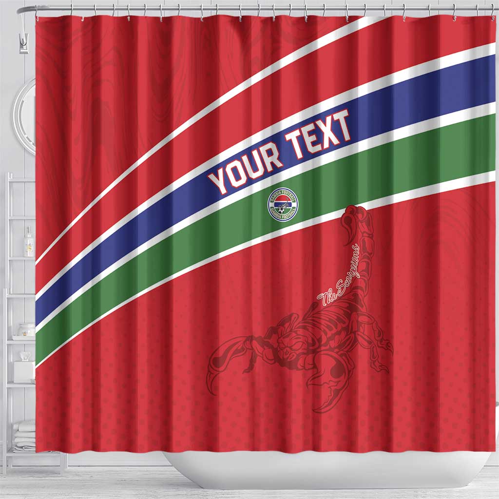 Custom Gambia Football Shower Curtain Scorpions Never Die
