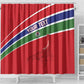 Custom Gambia Football Shower Curtain Scorpions Never Die