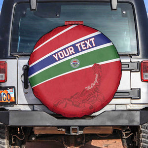 Custom Gambia Football Spare Tire Cover Scorpions Never Die