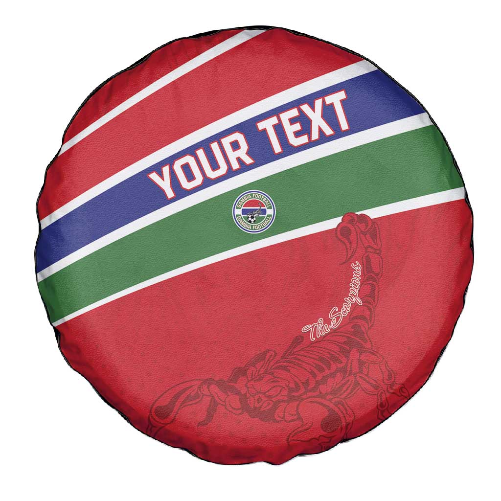 Custom Gambia Football Spare Tire Cover Scorpions Never Die