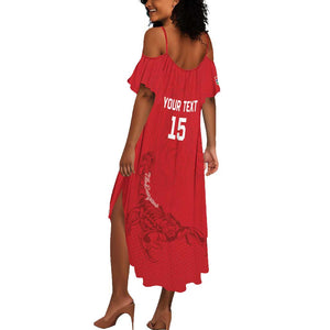 Custom Gambia Football Summer Maxi Dress Scorpions Never Die