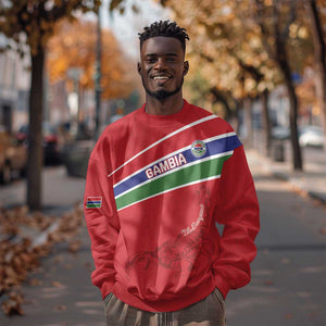 Custom Gambia Football Sweatshirt Scorpions Never Die