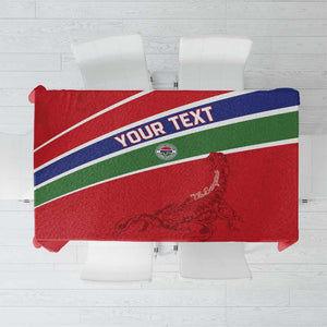 Custom Gambia Football Tablecloth Scorpions Never Die