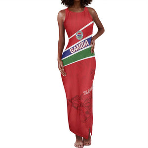 Custom Gambia Football Tank Maxi Dress Scorpions Never Die