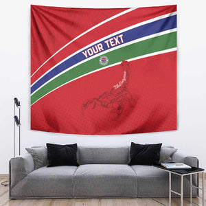 Custom Gambia Football Tapestry Scorpions Never Die