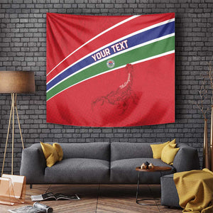 Custom Gambia Football Tapestry Scorpions Never Die