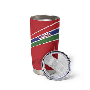 Custom Gambia Football Tumbler Cup Scorpions Never Die