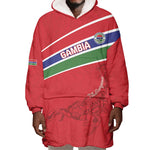 Custom Gambia Football Wearable Blanket Hoodie Scorpions Never Die