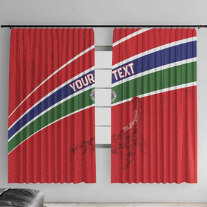 Custom Gambia Football Window Curtain Scorpions Never Die