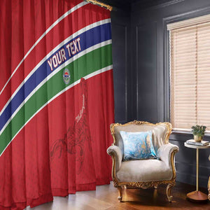 Custom Gambia Football Window Curtain Scorpions Never Die