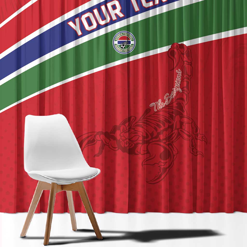 Custom Gambia Football Window Curtain Scorpions Never Die