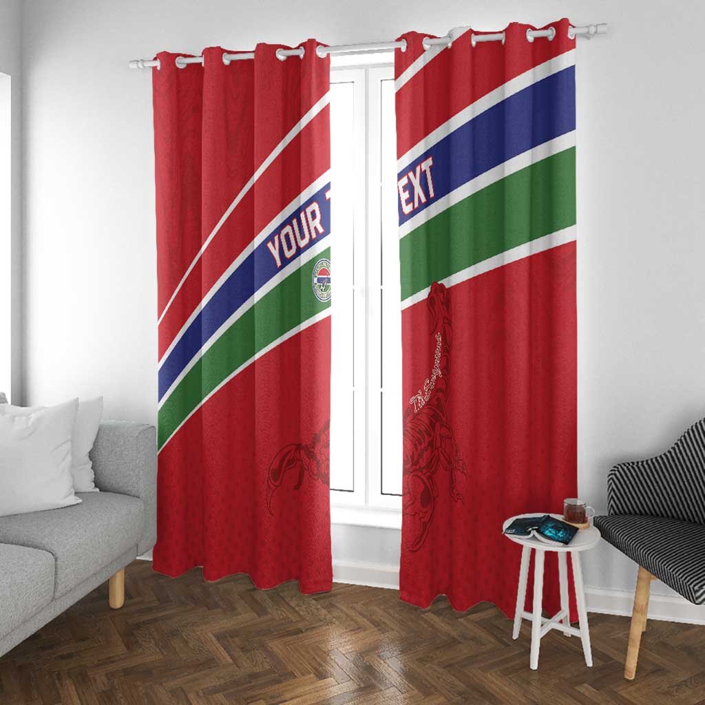 Custom Gambia Football Window Curtain Scorpions Never Die