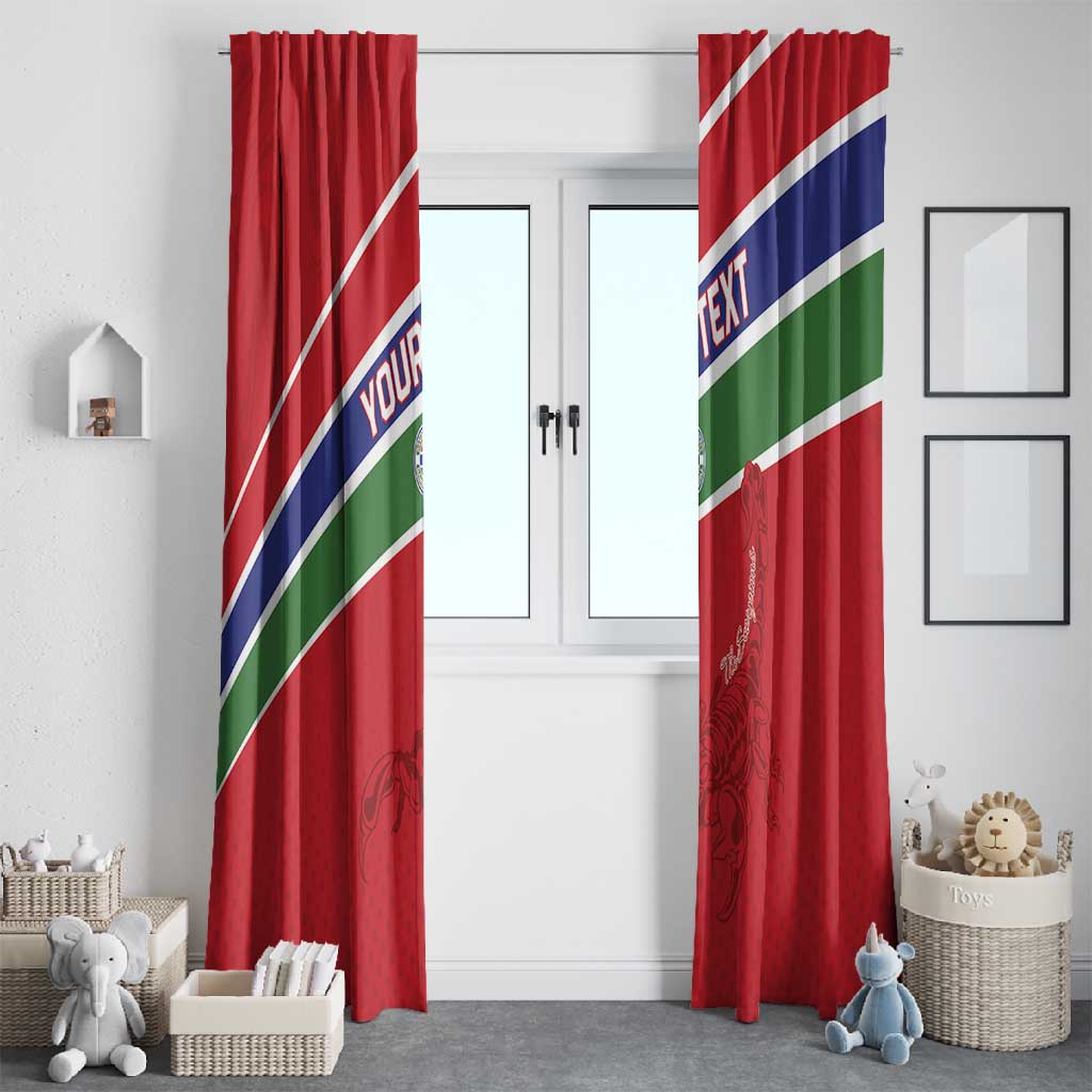 Custom Gambia Football Window Curtain Scorpions Never Die