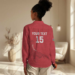 Custom Gambia Football Women Casual Shirt Scorpions Never Die