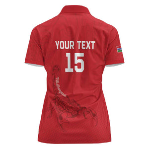 Custom Gambia Football Women Polo Shirt Scorpions Never Die