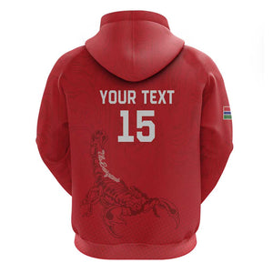 Custom Gambia Football Zip Hoodie Scorpions Never Die