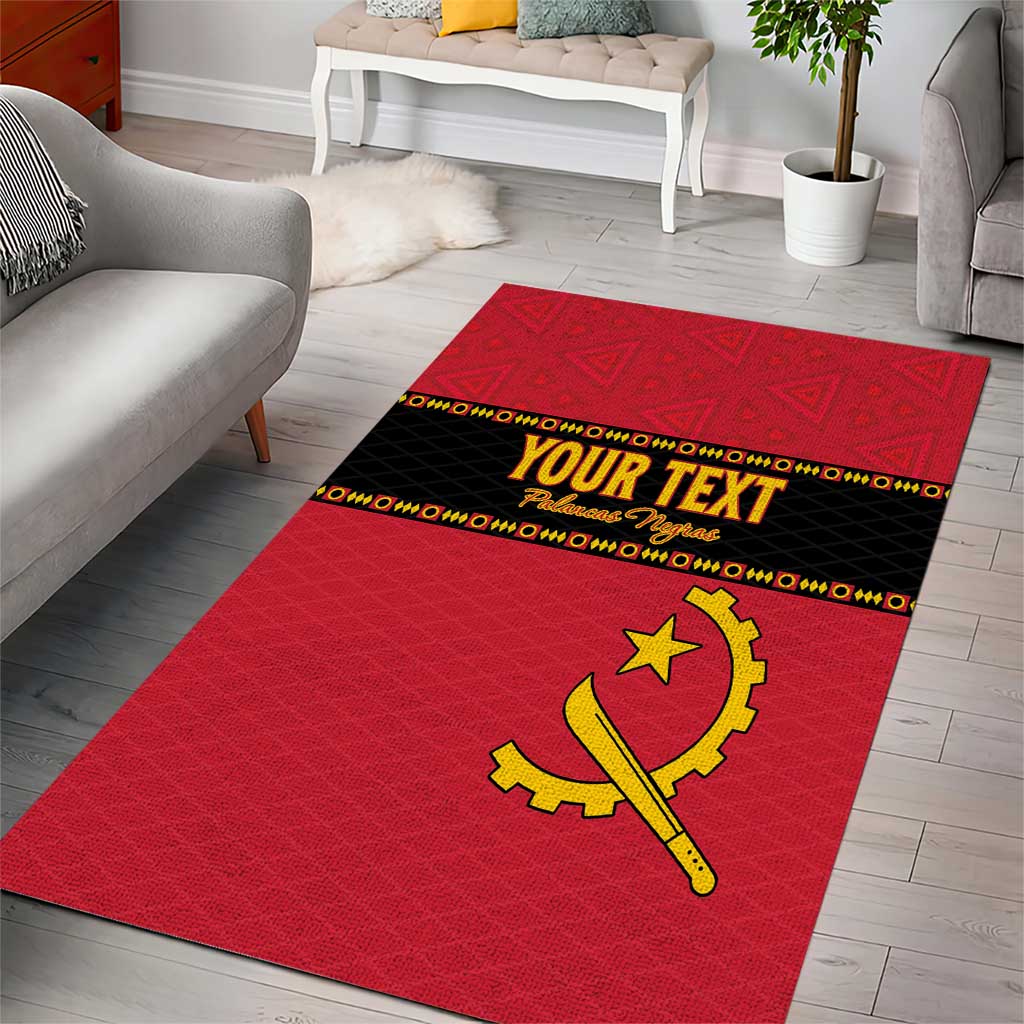 Custom Angola Football Area Rug Viva Palancas Negras