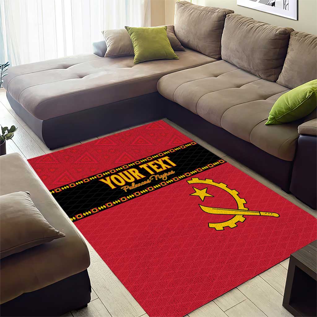 Custom Angola Football Area Rug Viva Palancas Negras