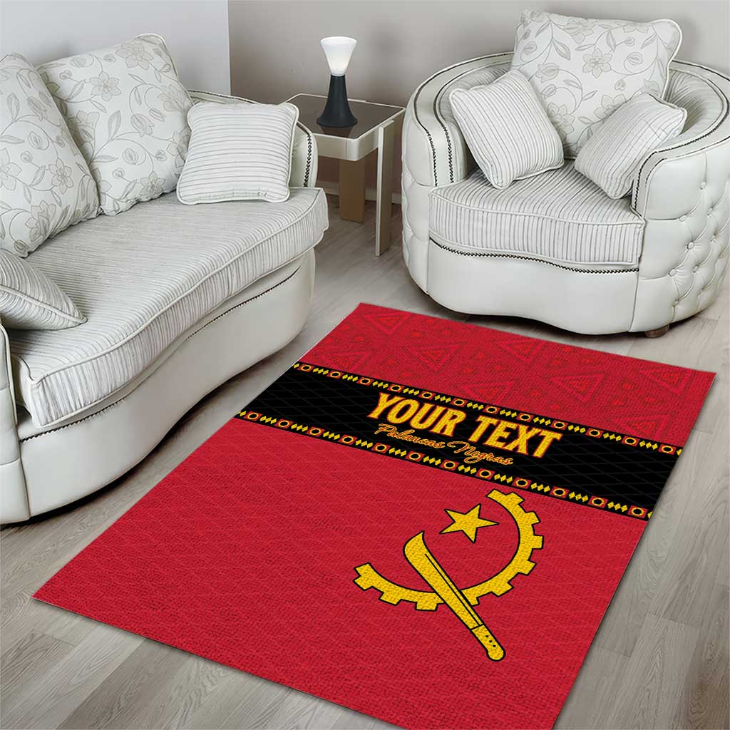 Custom Angola Football Area Rug Viva Palancas Negras