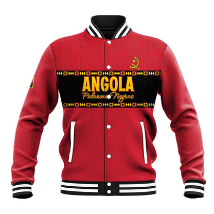 Custom Angola Football Baseball Jacket Viva Palancas Negras
