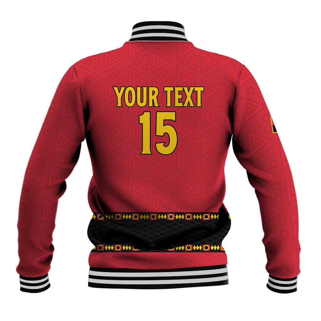 Custom Angola Football Baseball Jacket Viva Palancas Negras