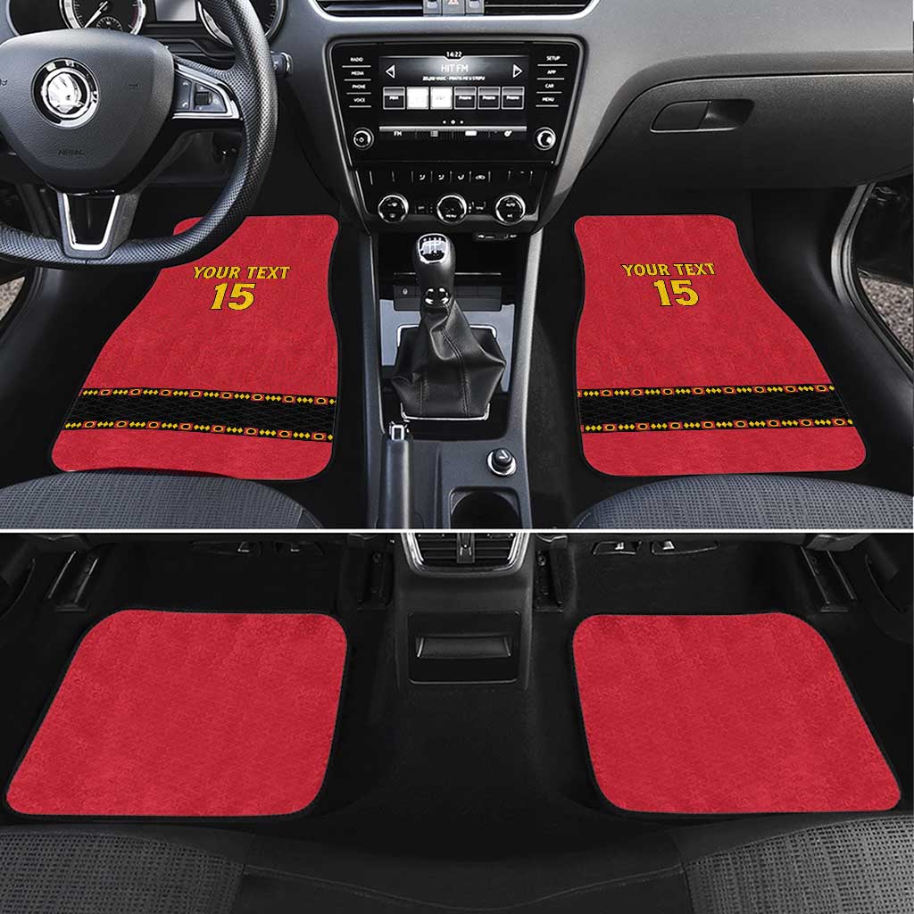 Custom Angola Football Car Mats Viva Palancas Negras