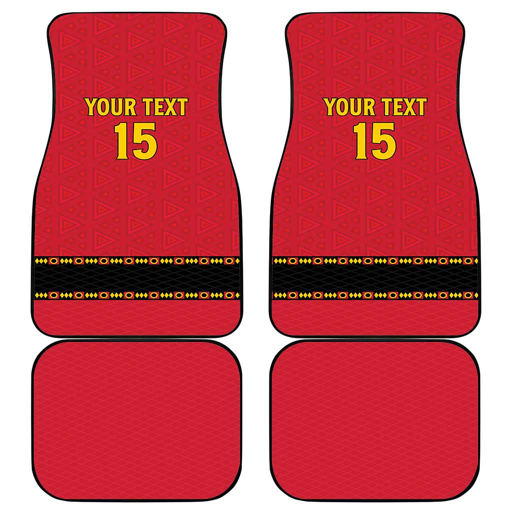 Custom Angola Football Car Mats Viva Palancas Negras