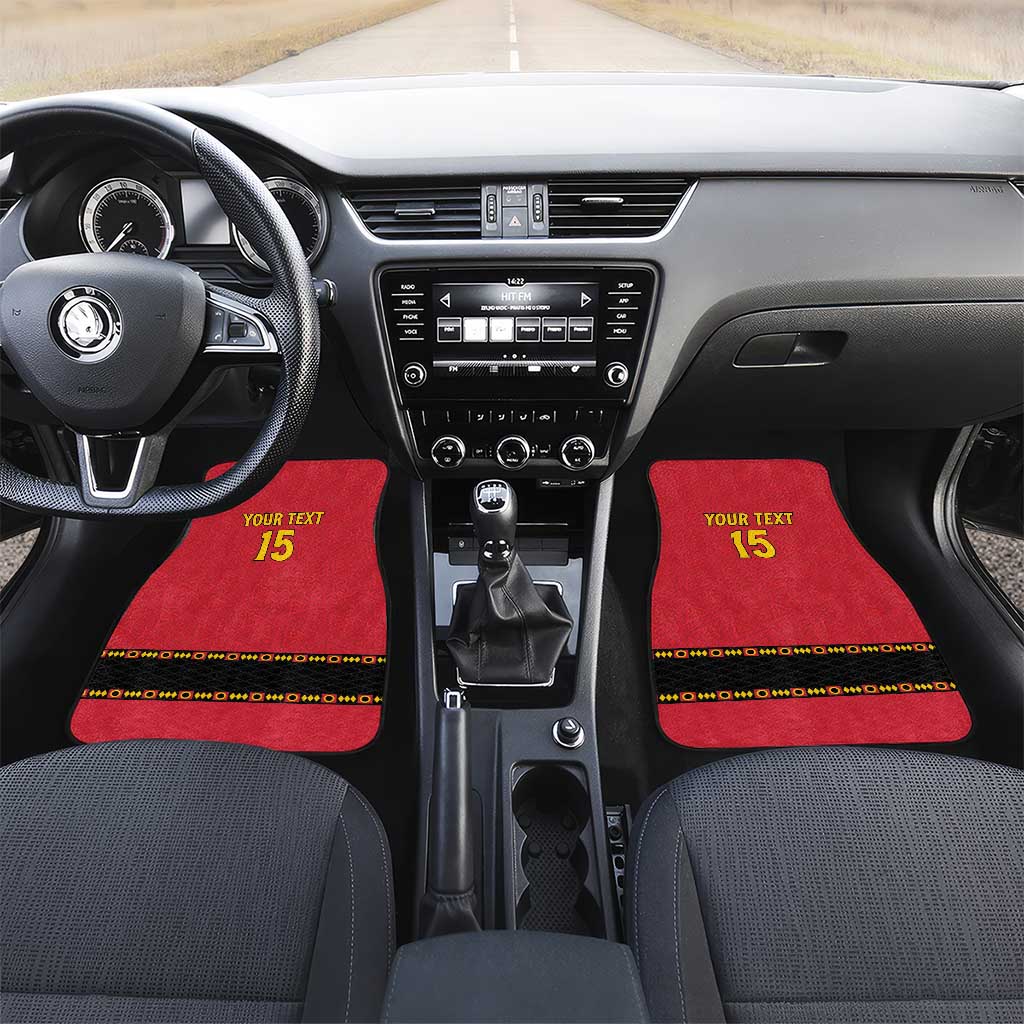 Custom Angola Football Car Mats Viva Palancas Negras