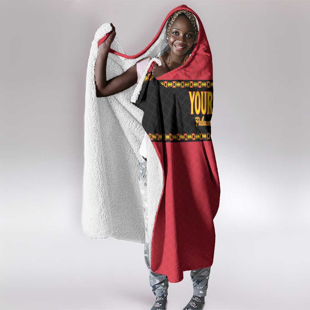 Custom Angola Football Hooded Blanket Viva Palancas Negras