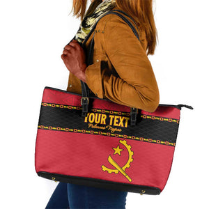 Custom Angola Football Leather Tote Bag Viva Palancas Negras
