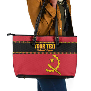 Custom Angola Football Leather Tote Bag Viva Palancas Negras