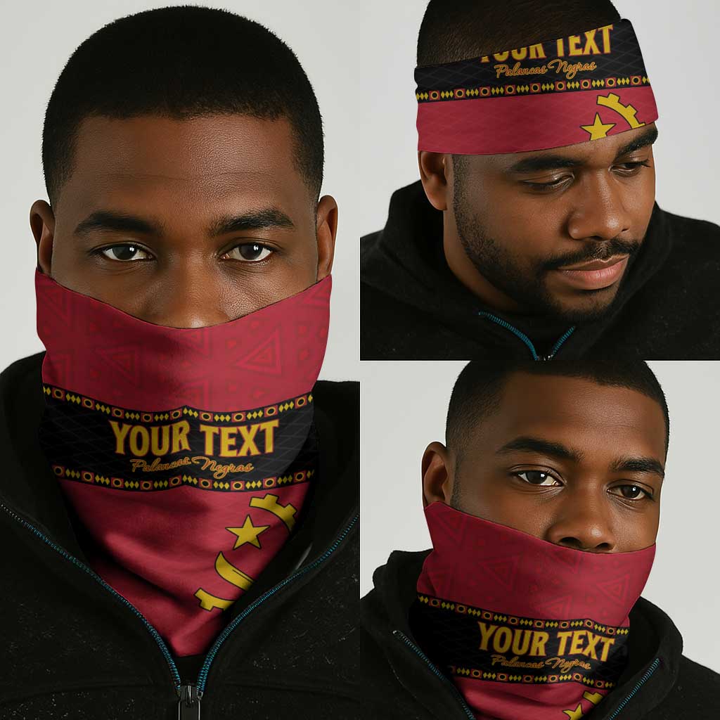 Custom Angola Football Neck Gaiter Viva Palancas Negras LT15