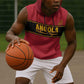 Custom Angola Football Sleeveless Hoodie Viva Palancas Negras - African Pride