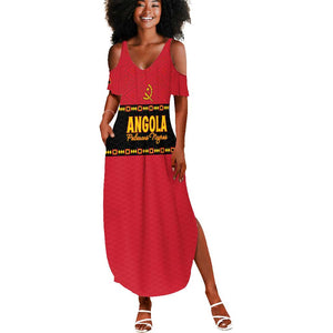Custom Angola Football Summer Maxi Dress Viva Palancas Negras
