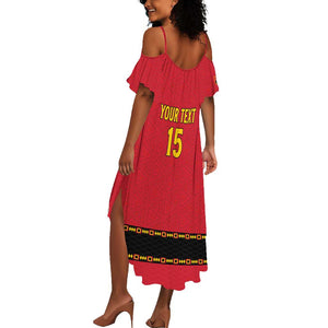 Custom Angola Football Summer Maxi Dress Viva Palancas Negras