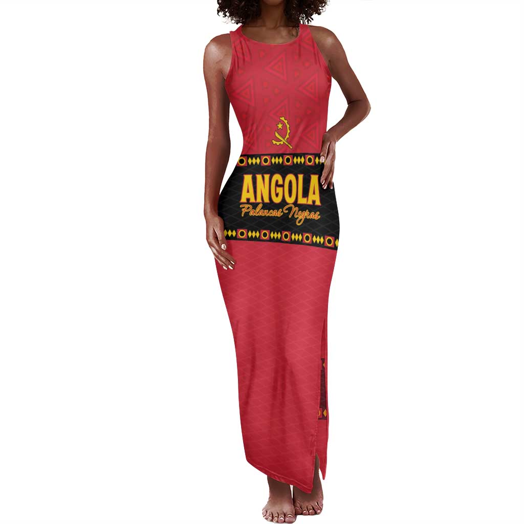 Custom Angola Football Tank Maxi Dress Viva Palancas Negras
