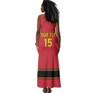 Custom Angola Football Tank Maxi Dress Viva Palancas Negras